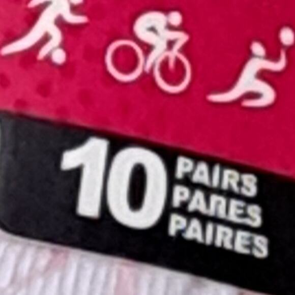 NWT Fila 10 Pairs Comfort Knit Soft Socks Bonus 3 Hair Ties Girls 7 to 10 Shoe - Picture 4 of 5